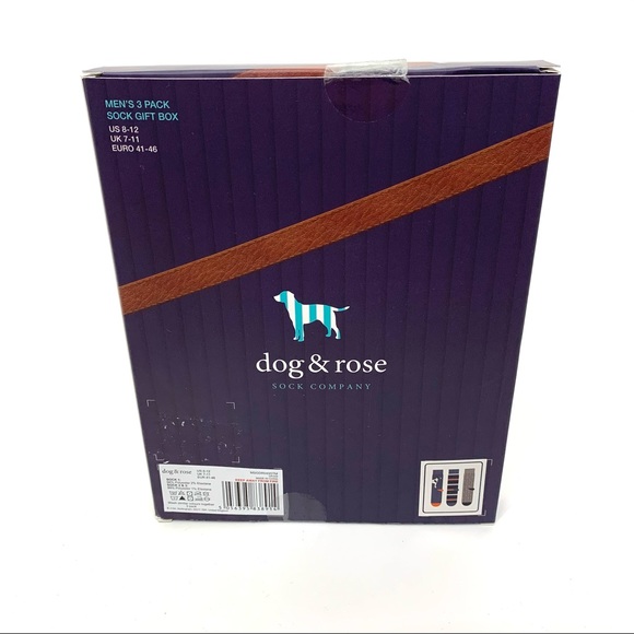Dog & Rose Sock Company Boxed Gift Set 3 Pair Novelty Socks New Nwt Nib - Picture 2 of 8